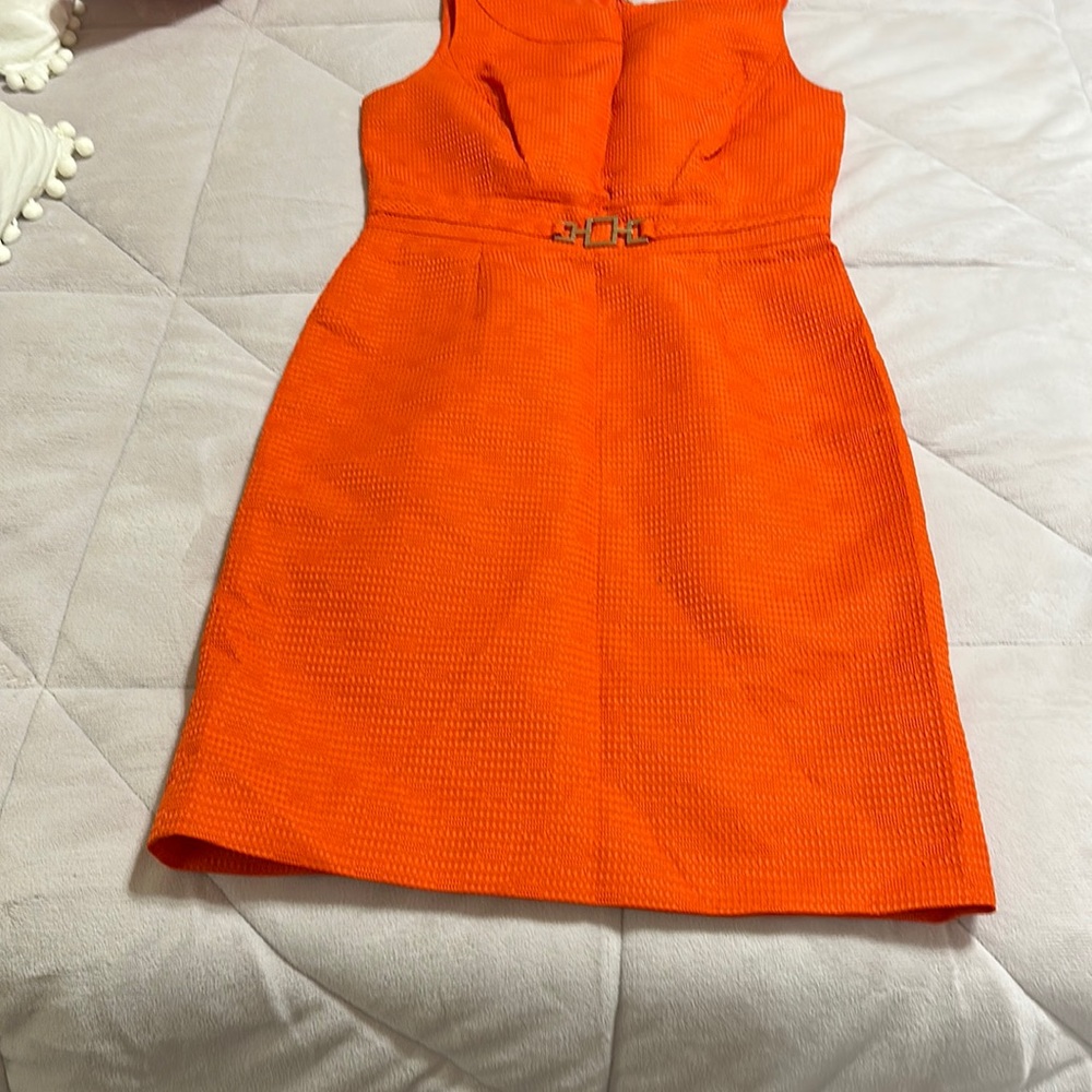 Tahari orange dress